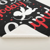 Niet vandaag Cupid Funny Valentijnsdag Sherpa Deken (3/4)