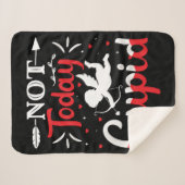 Niet vandaag Cupid Funny Valentijnsdag Sherpa Deken (Voorkant (horizontaal))