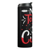 Niet vandaag Cupid Funny Valentijnsdag Thermosbeker (Gedraaid links)