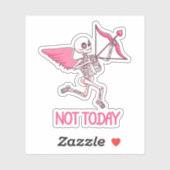 Niet vandaag Cupid grappige anti-Valentijnsdag Sticker (Vel)