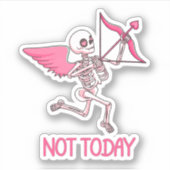 Niet vandaag Cupid grappige anti-Valentijnsdag Sticker (Voorkant)