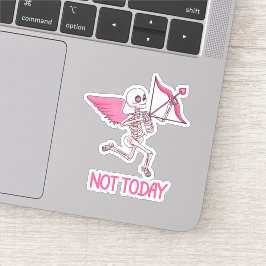 Niet vandaag Cupid grappige anti-Valentijnsdag Sticker