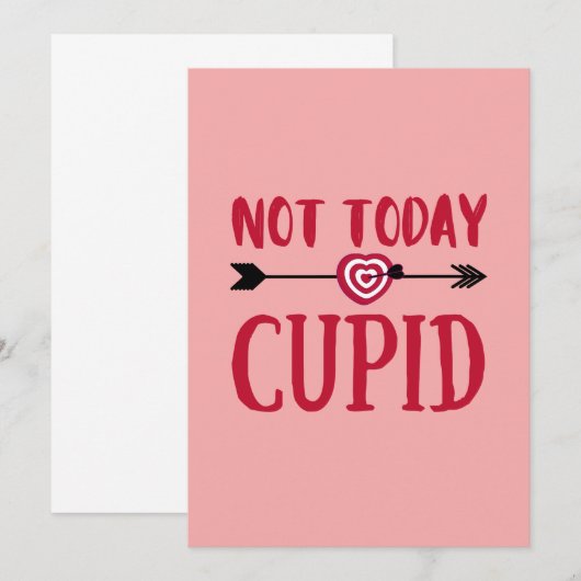 Niet vandaag Cupid Kaart (Voorkant / Achterkant)