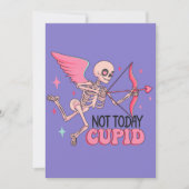 Niet Vandaag Cupido Grappige Anti Valentijn Feestdagenkaart (Voorkant)