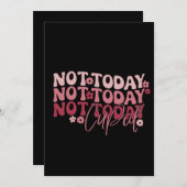 Niet Vandaag Cupido Grappige Galentine's Feestdagenkaart (Voorkant / Achterkant)