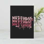 Niet Vandaag Cupido Grappige Galentine's Feestdagenkaart (Staand voorkant)