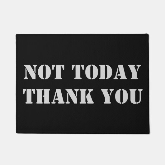 Niet vandaag dank je wel deurmat (Voorkant)