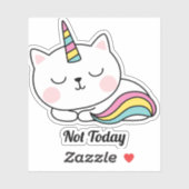 Niet vandaag de dag kute Unikitty Sticker (Vel)