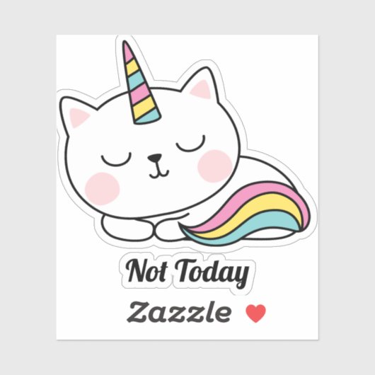 Niet vandaag de dag kute Unikitty Sticker (Vel)
