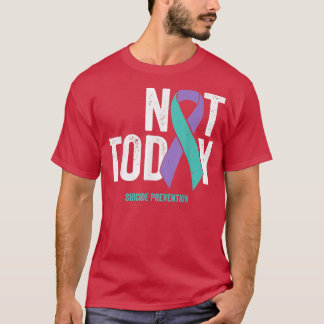 Niet vandaag de dag Paarse Blauwgroen bestrijding T-shirt