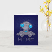 Niet vandaag de zad Robot Kaart (Gele Bloem)