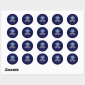 Niet vandaag de zad Robot Ronde Sticker (Vel)