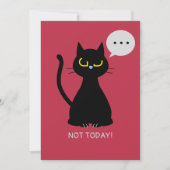 NIET VANDAAG! Grappig Grumpy Cat Wenskaart Feestdagenkaart (Voorkant)