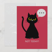 NIET VANDAAG! Grappig Grumpy Cat Wenskaart Feestdagenkaart (Voorkant / Achterkant)