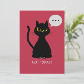 NIET VANDAAG! Grappig Grumpy Cat Wenskaart Feestdagenkaart (Staand voorkant)