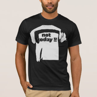 Niet Vandaag Grappig Vet Citaat Zwart en Wit T-shirt