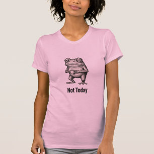 "Niet Vandaag" Grappige Chagrijnige Kikker Met Kof T-shirt