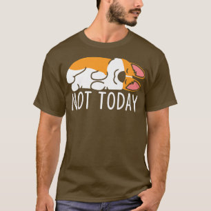 Niet vandaag grappige hond Lover Lazy Corgi Dog Sl T-shirt