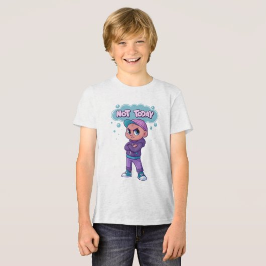 "Niet Vandaag" Grappige Stemming T-Shirt (Voorkant volledig)