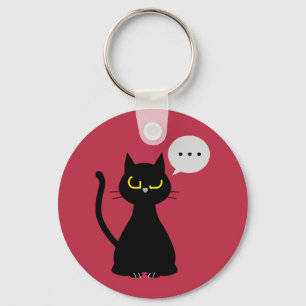 NIET VANDAAG! Grappige zwarte kat sleutelhanger