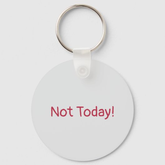 NIET VANDAAG! Grappige zwarte kat sleutelhanger (Achterkant)