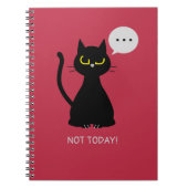 NIET VANDAAG! Grumpy Black Cat Notitieboek (Voorkant)