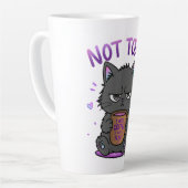 Niet Vandaag Grumpy Cat Coffeeliefhebber Schattig  Latte Mok (Linkerhoek)