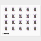Niet Vandaag Grumpy Cat Coffeeliefhebber Schattig  Ronde Sticker (Vel)