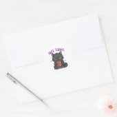 Niet Vandaag Grumpy Cat Coffeeliefhebber Schattig  Ronde Sticker (Envelop)