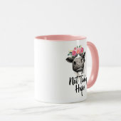 Niet vandaag Heifer Funny Floral Cow Mok Cup (Voorkant rechts)