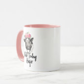 Niet vandaag Heifer Funny Floral Cow Mok Cup (Voorkant links)