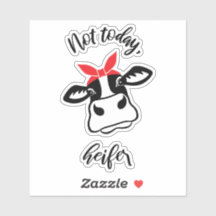 Niet vandaag heifer sticker