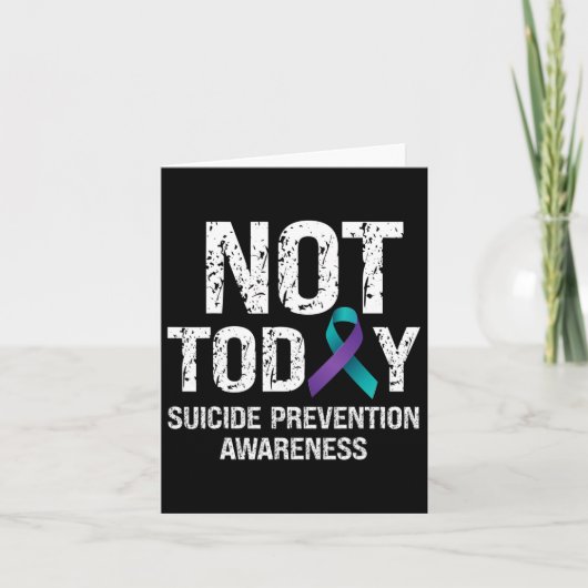 Niet vandaag het bewustzijn van zelfmoordpreventie kaart (Voorkant)
