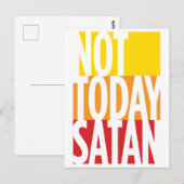 Niet vandaag het Satan Pandemic Briefkaart (Voorkant / Achterkant)