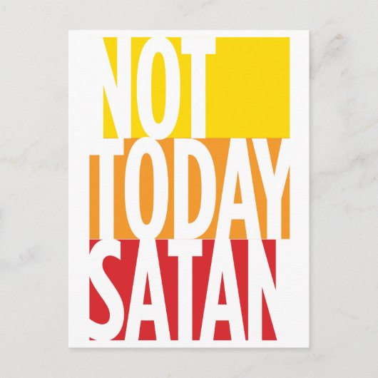 Niet vandaag het Satan Pandemic Briefkaart (Voorkant)