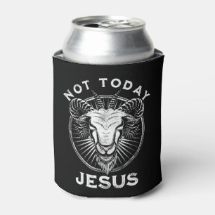 Niet vandaag Jezus Funny Satanic Atheist Black Got Blikjeskoeler