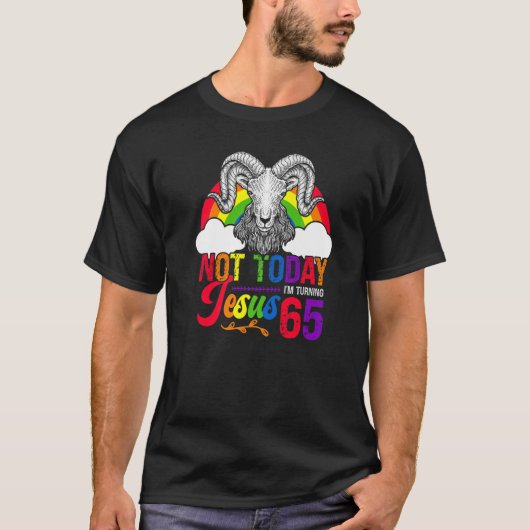 Niet vandaag Jezus... ik zet 65 regenboogschaap te T-shirt (Voorkant)