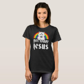 Niet vandaag Jezus Rainbow Satanic Cat Gothic Conc T-shirt (Voorkant volledig)