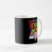 Niet vandaag Jezus Rainbow Satanic  niet vandaag Koffiemok (Voorkant rechts)