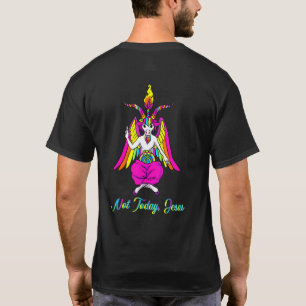 Niet Vandaag Jezus Satanische Baphomet Geit Kop Ho T-shirt