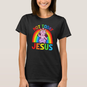 Niet Vandaag Jezus Satanische Baphomet Sigil Penta T-shirt