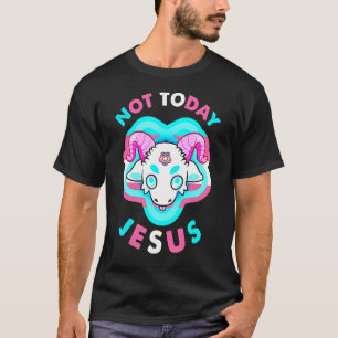 Niet vandaag Jezus Transgender Lgbt Satan Goat T-shirt