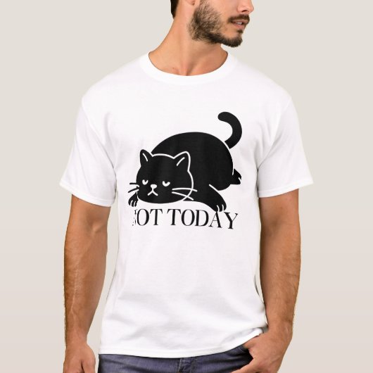 Niet Vandaag Kat Grappig T Shirt voor Kat Liefhebb (Voorkant)