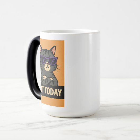 Niet vandaag - Kat in stijl Magische Mok (Voorkant links)