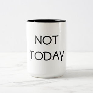 Niet vandaag koffie-Mok Tweekleurige Koffiemok