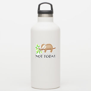 Niet Vandaag Luiaard Geïsoleerde Tumbler Decal Lap Sticker