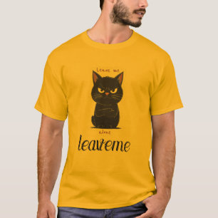 Niet Vandaag Mens Funny Grumpy Zwarte Kat Koffie D T-shirt