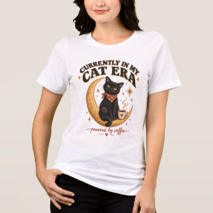 Niet Vandaag Mens Funny Grumpy Zwarte Kat Koffie D Tri-Blend Shirt