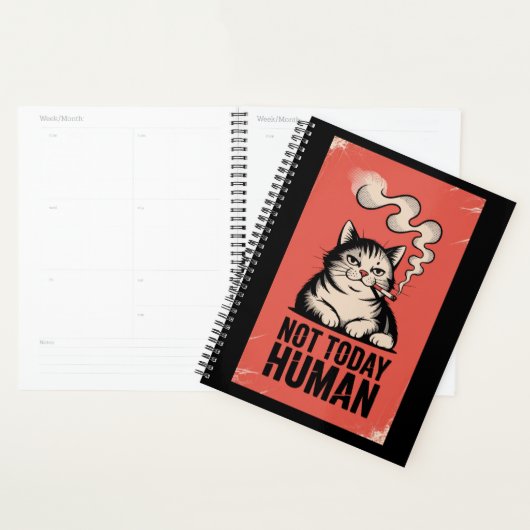 Niet Vandaag Mens Kat Humor Planner (Display)