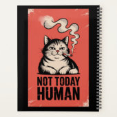 Niet Vandaag Mens Kat Humor Planner (Achterkant)
